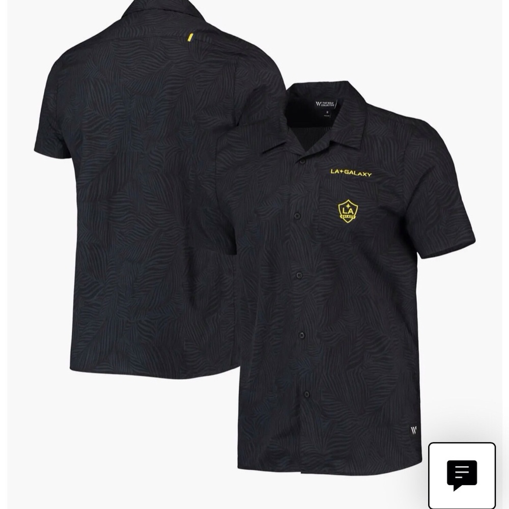 The Wild Collective Black Men’s Short Sleeve Button Down